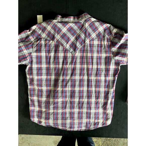 WRANGLER PEARL BUTTON LONG SLEEVE WESTERN SHIRT PLAID SIZE XL - Picture 4 of 4